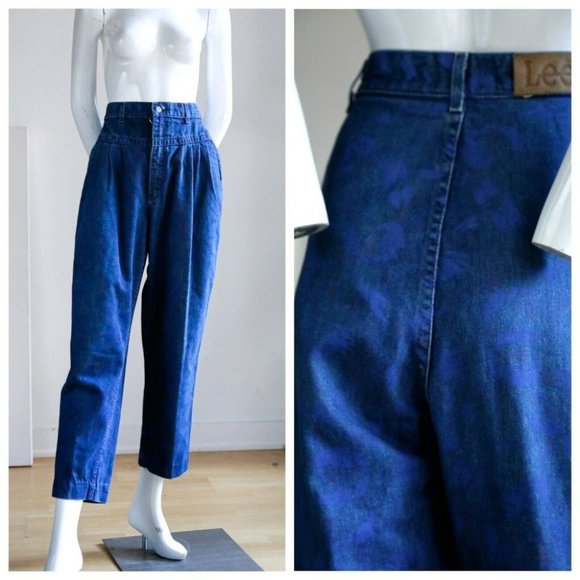 Lee Denim - Vintage LEE High Waist Floral Relaxed Leg Jeans